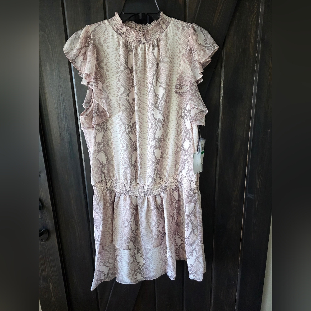 1. State Mauve/Taupe Snake Print Dress